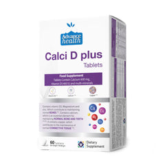 كالسي دي بلس كالسيوم 600 مجم و فيتامين دال400 وحدة - 60 قرص من ادفانس هيلث