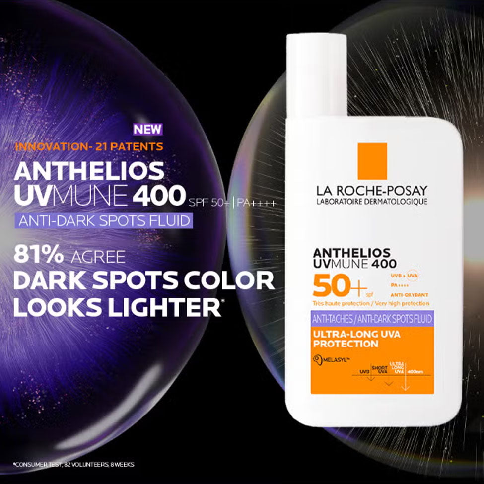 واقي شمس أنثيليوس يو في ميون 400 مضاد للبقع بعامل حماية +SPF 50 حجم 50 مل من لاروش بوزيه