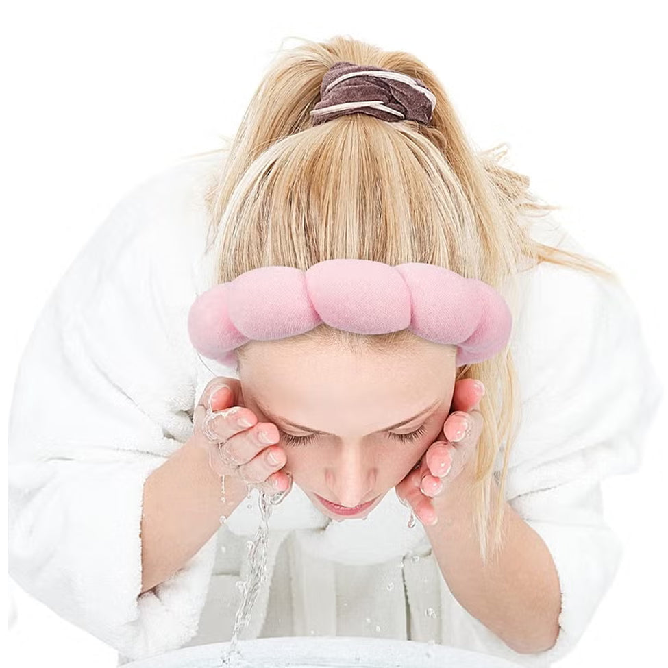 طوق شعر مبطن ناعم زهري