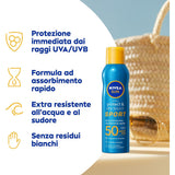 نيفيا بخاخ واقي شمس SPF 50 حماية و ملمس جاف 200 مل
