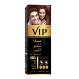 VIP شامبو صبغة الشعر طبيعي بمستخلص اللؤلؤ لون بني 180 مل