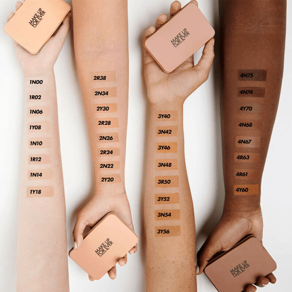 بودرة أساس مضغوطة اتش دي سكين مات فلفت 1N10 من ميك اب فور ايفر