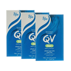 عرض صابون QV مناسب لجميع أنواع البشرة 100 جم × 3 عبوات