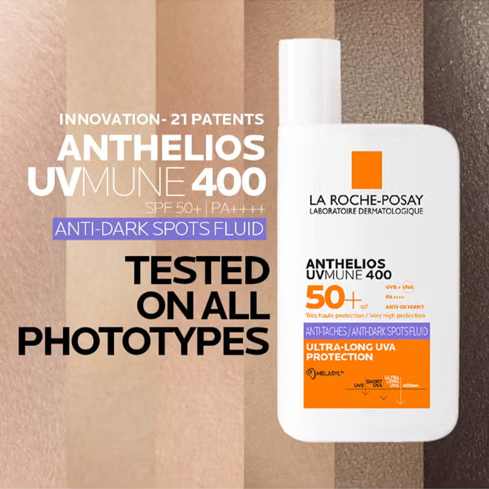 واقي شمس أنثيليوس يو في ميون 400 مضاد للبقع بعامل حماية +SPF 50 حجم 50 مل من لاروش بوزيه