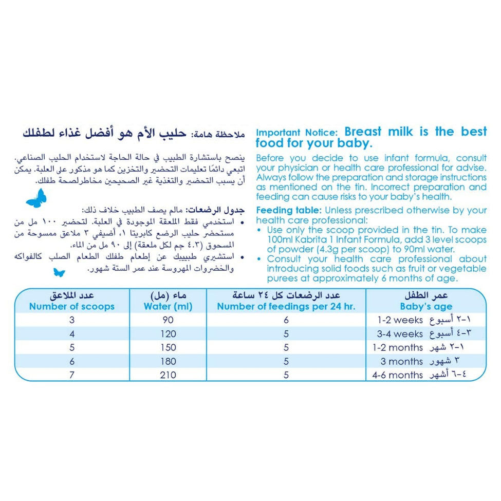 كابريتا جولد رقم 1 حليب الرضع  400 جم