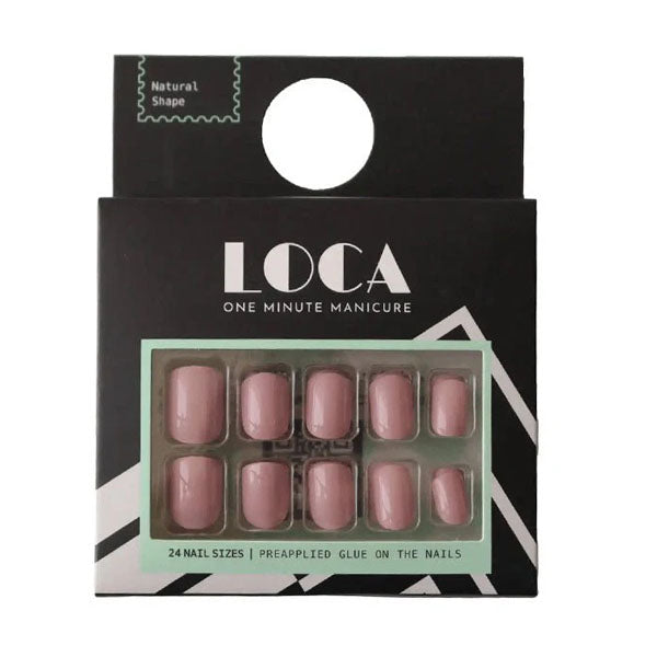 اظافر صناعية شكل اوفال وردي نود 14 من لوكا