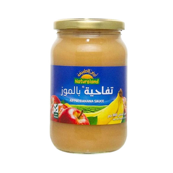 تفاحية بالموز عضوي أرض الطبيعة 360 جم