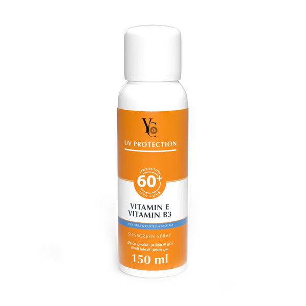 ‏YC بخاخ واقي شمس SPF 60+ مقاوم للماء 150 مل
